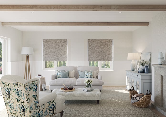 Crushed Velvet, Champagne - Twist&Fit Roman Blind - Image 9